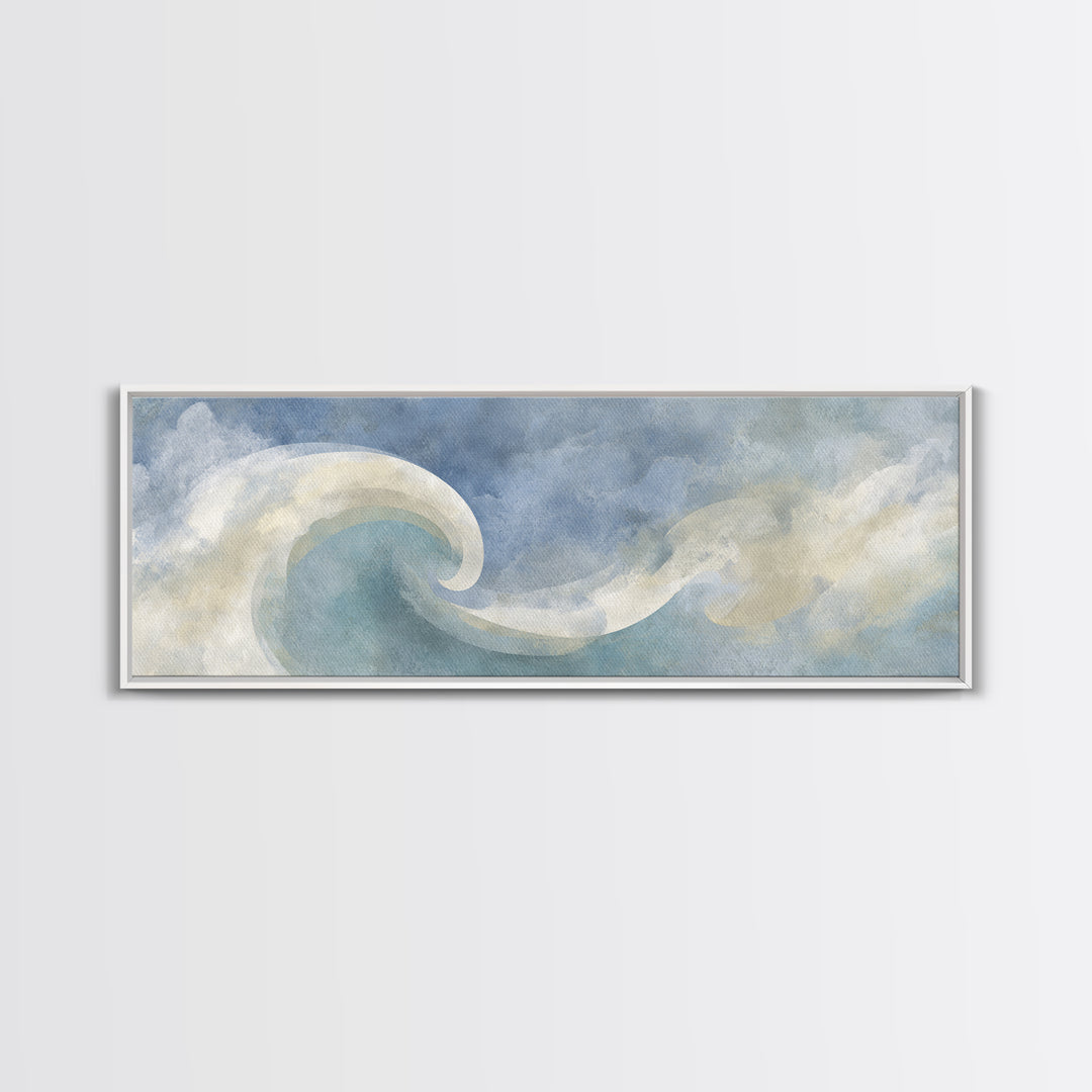 Calming Blue Abstract Canvas Print, Medical Office Art, Brain Art, Office Decor, Abstract Art, Calm, Boho Decor, MOA-3x1-41