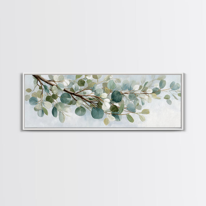 Botanical Eucalyptus Branch Canvas Print, Medical Office Art, Wall Decor, Office Decor, Fine Art, Calm, Medical Office Decor, MOA-3x1-43