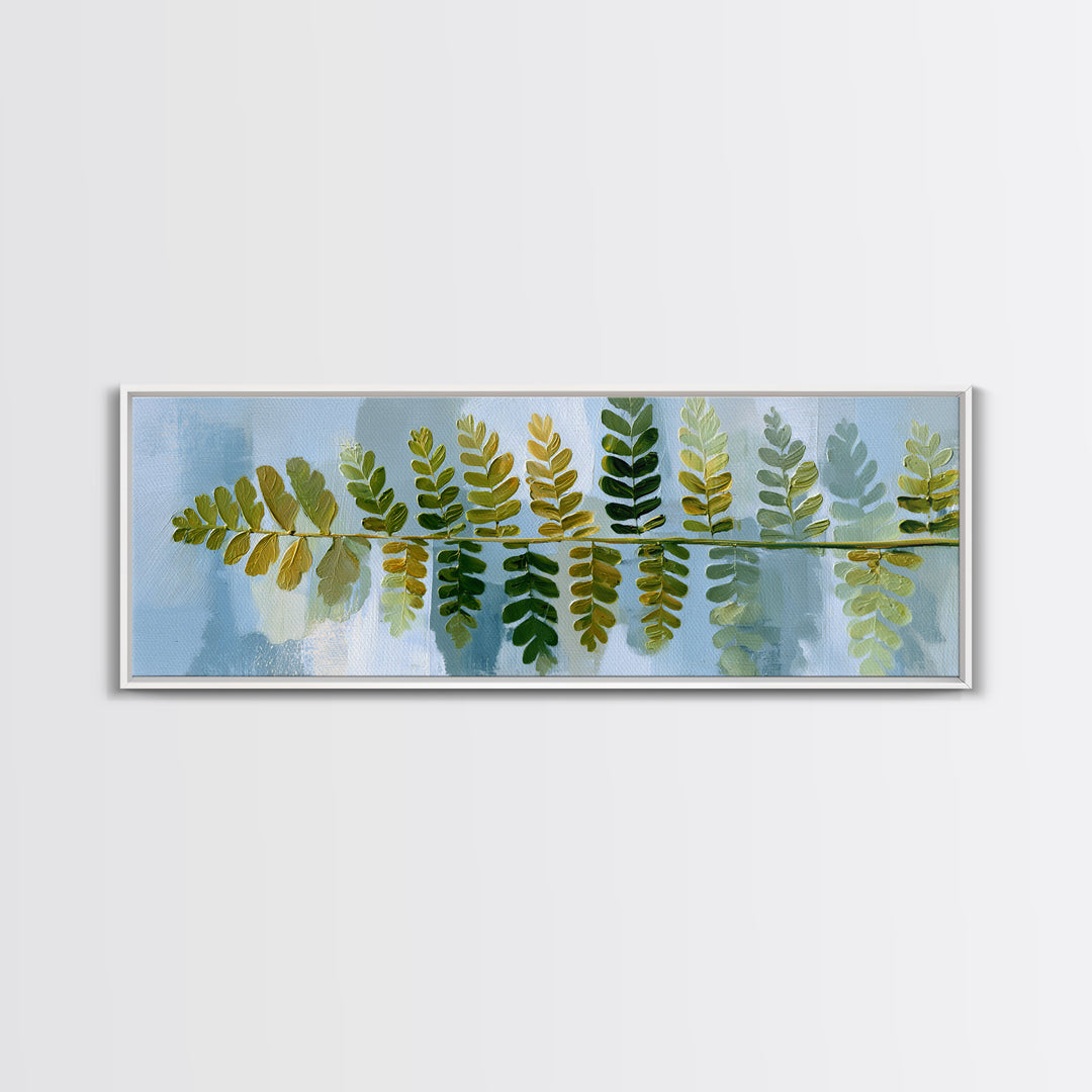 Minimal Green Fern Specimen Canvas Print, Medical Office Art, Art Print, Office Decor, Fine Art, Calm, Printable Art, MOA-3x1-48