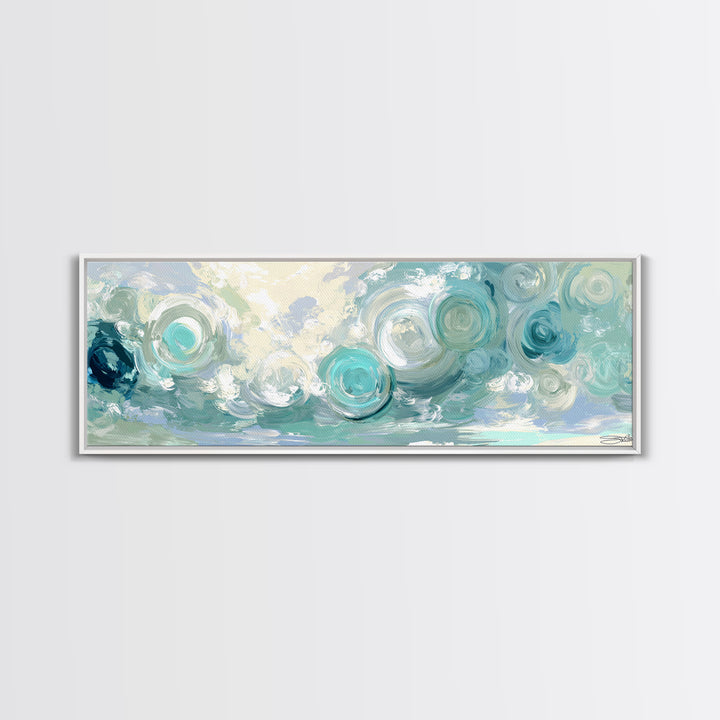 Abstract Healing Spiral Framed Canvas Print, Medical Office Art, Contemporary Art, Office Decor, Fine Art, Calm, Animal Art, MOA-3x1-55
