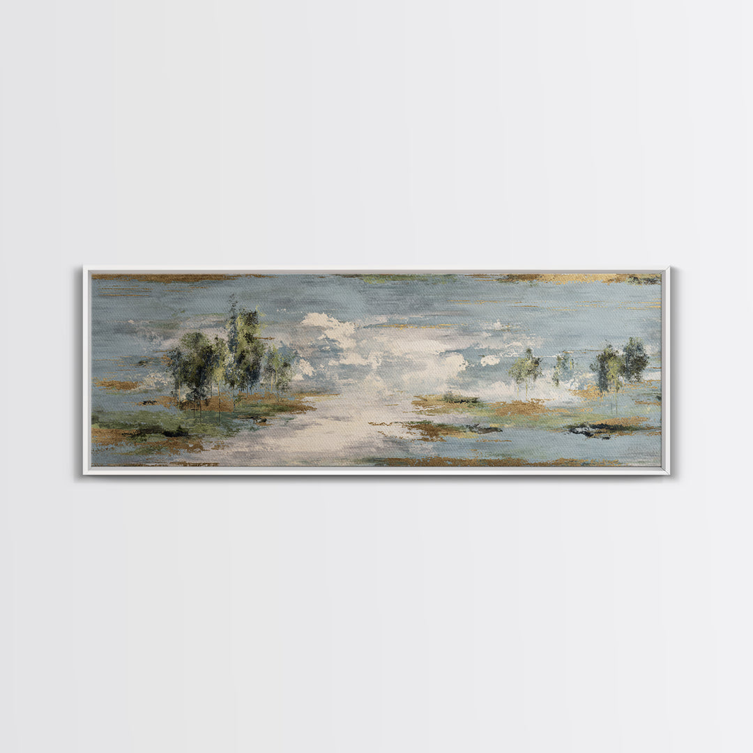 Gentle Forest Path Framed Canvas Print, Medical Office Art, Educational Poster, Office Decor, Fine Art, Calm, Fine Art Print, MOA-3x1-57