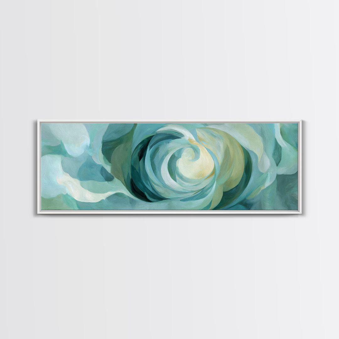 Abstract Healing Spiral Framed Canvas Print, Medical Office Art, Neutral Decor, Office Decor, Abstract Art, Calm, Wall Art, MOA-3x1-7