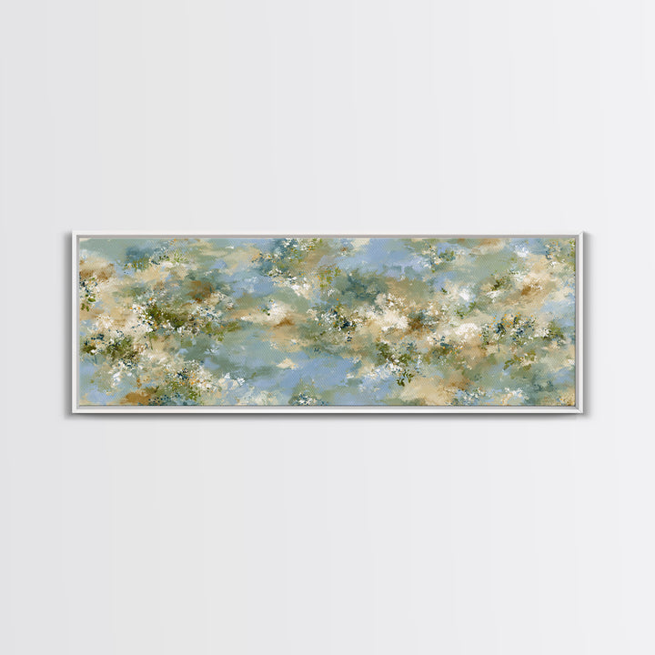 Sunlit Meadow with Wildflowers and Calm Mood Canvas Print, Medical Office Art, Home Decor, Office Decor, Oil Painting, Calm, MOA-3x1-76