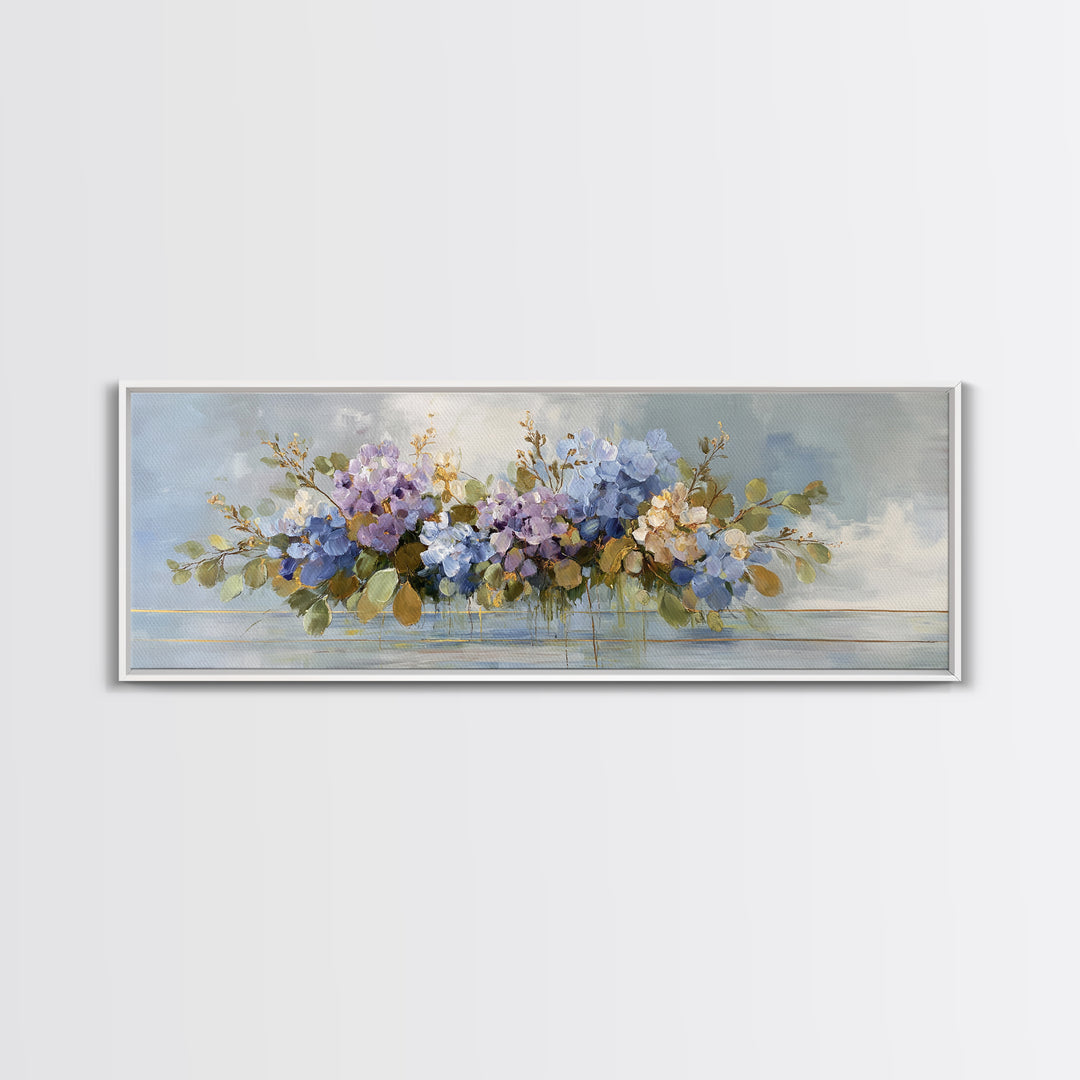 Lavender Botanical Still Life Canvas Print, Medical Office Art, Anatomy Art, Office Decor, Watercolor Art, Calm, MOA-3x1-85