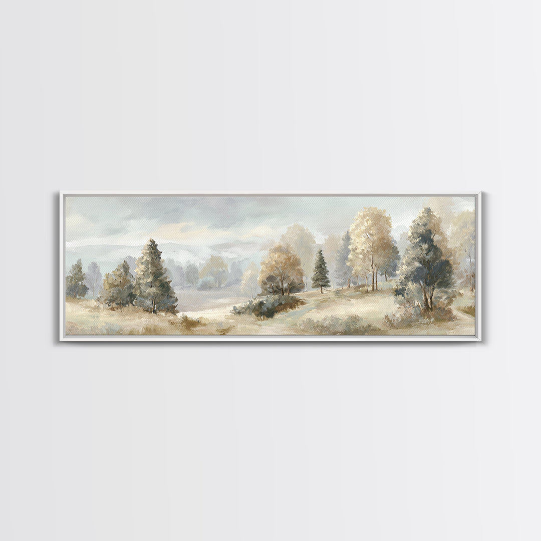 Gentle Forest Path Framed Canvas Print, Medical Office Art, Teal Wall Art, Office Decor, Fine Art, Calm, Anatomy Art, MOA-3x1-9