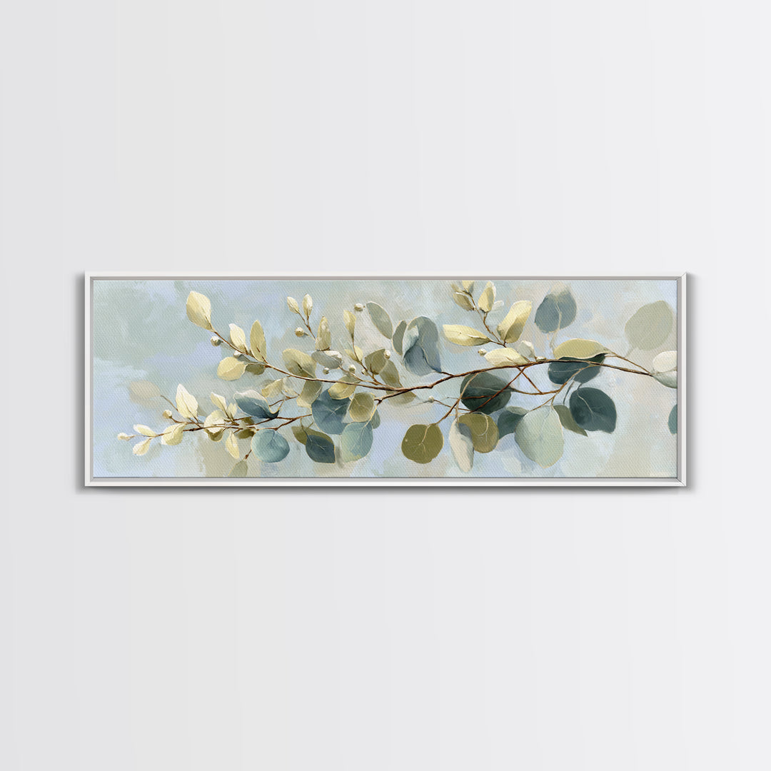 Botanical Eucalyptus Branch Canvas Print, Medical Office Art, Room Decor, Office Decor, Fine Art, Calm, Medical Student Gift, MOA-3x1-91