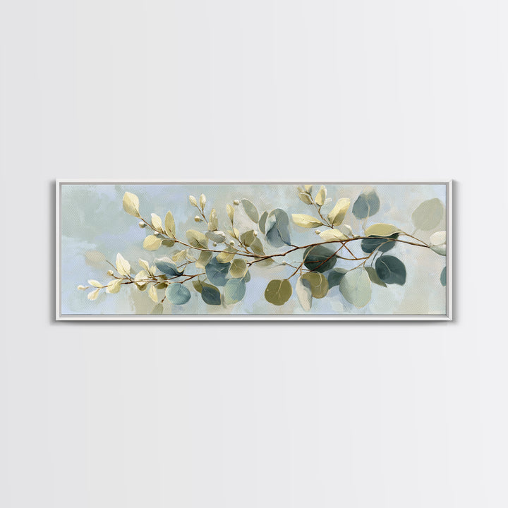 Botanical Eucalyptus Branch Canvas Print, Medical Office Art, Room Decor, Office Decor, Fine Art, Calm, Medical Student Gift, MOA-3x1-91