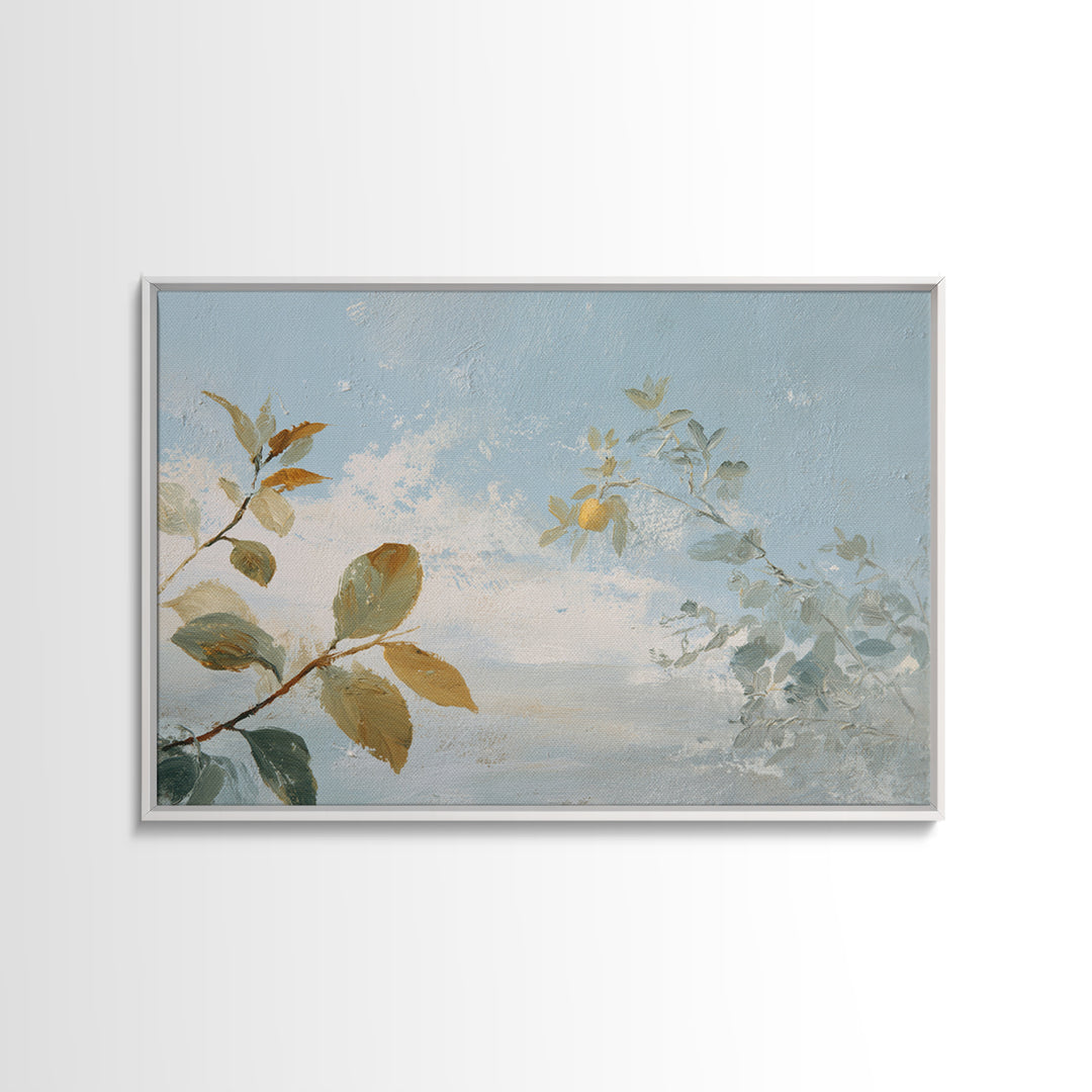 Fresh Citrus and Leaves for Bright Optimism Framed Canvas Print, Medical Office Art, Dental Office Decor, Office Decor, Calm, MOA-3x2-28