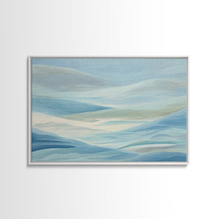 Calming Blue Abstract Canvas Print, Medical Office Art, School Nurse Art, Office Decor, Abstract Art, Calm, Luxury Decor, MOA-3x2-29