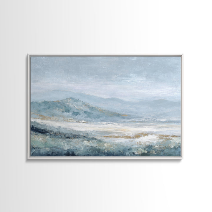 Soft Mountain Landscape Canvas Print, Medical Office Art, Anatomy Wall Art, Office Decor, Oil Painting, Calm, Neuroscience Art, MOA-3x2-30