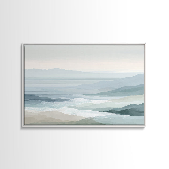 Peaceful Ocean Horizon Canvas Print, Medical Office Art, Brain Poster, Office Decor, Oil Painting, Calm, Medical School, MOA-3x2-32