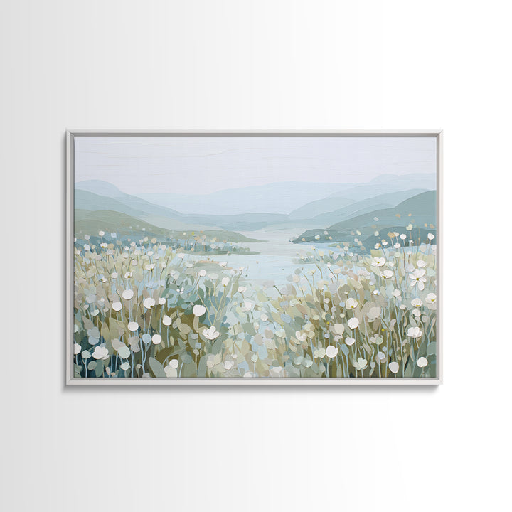 Sunlit Meadow with Wildflowers and Calm Mood Canvas Print, Medical Office Art, Medical Wall Art, Office Decor, Calm, Room Decor, MOA-3x2-40