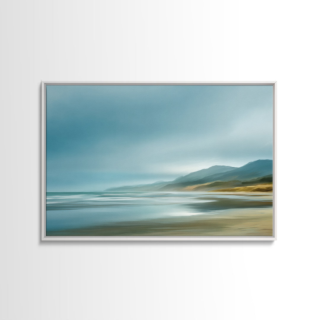Coastal Shells and Water Study Canvas Print, Medical Office Art, Educational Poster, Office Decor, Calm, Fine Art Print, MOA-3x2-48