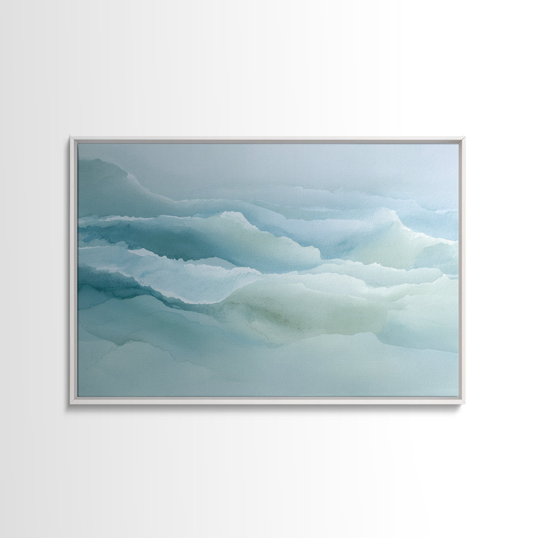 Calming Blue Abstract Canvas Print, Medical Office Art, School Nurse Art, Office Decor, Abstract Art, Calm, Luxury Decor, MOA-3x2-53