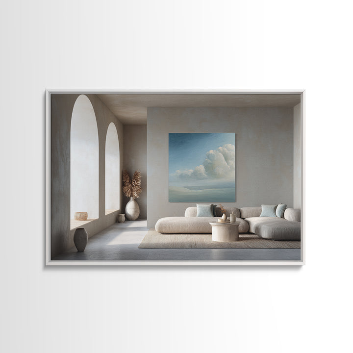 Sky and Cloud Scene Canvas Print, Medical Office Art, Educational Poster, Office Decor, Oil Painting, Calm, Fine Art Print, MOA-3x2-61
