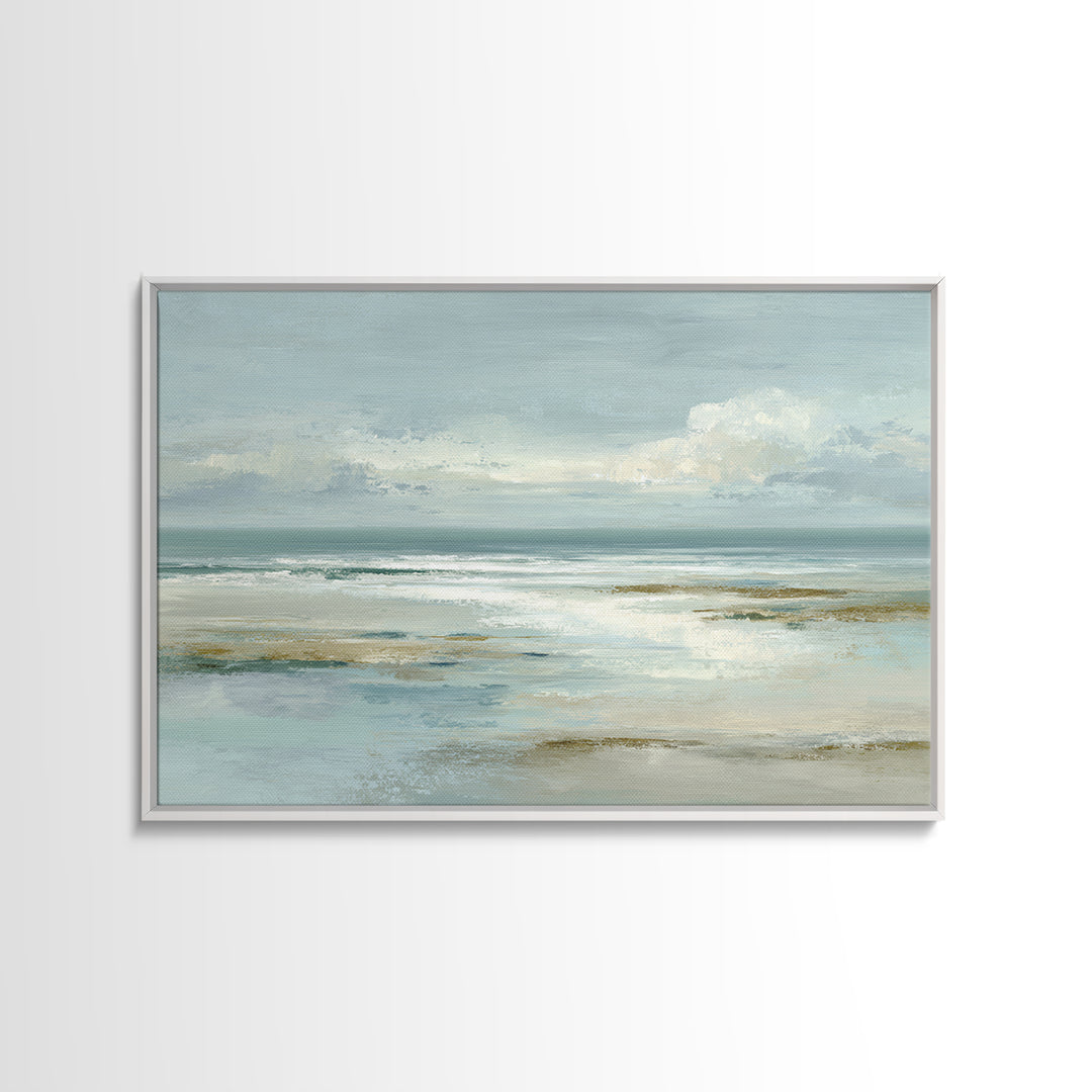 Peaceful Ocean Horizon Framed Canvas Print, Medical Office Art, Animal Art, Office Decor, Fine Art, Calm, Heart Anatomy Print, MOA-3x2-8