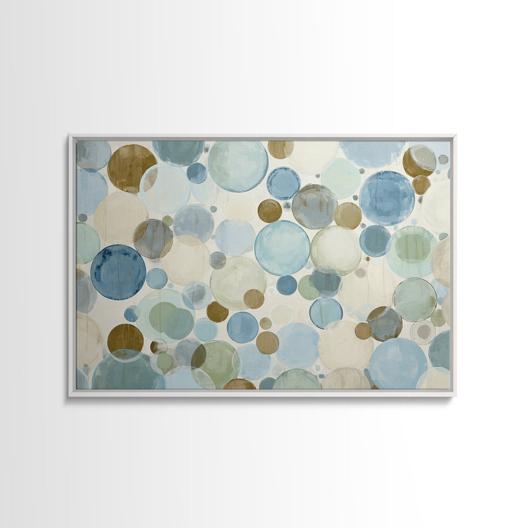 Abstract Cells and Circles as Soothing Pattern Framed Canvas Print, Medical Office Art, Biology Art, Office Decor, Abstract Art, MOA-3x2-81