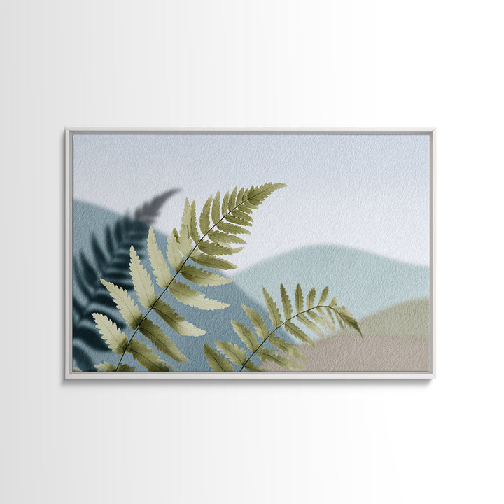 Minimal Green Fern Specimen Canvas Print, Medical Office Art, Boho Decor, Office Decor, Fine Art, Calm, Printable Wall Art, MOA-3x2-84