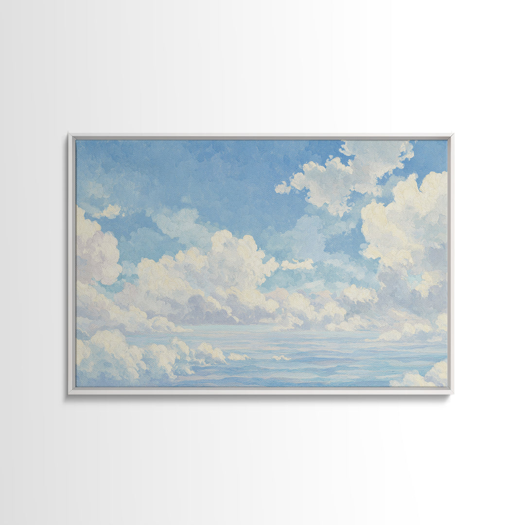 Sky and Cloud Scene Framed Canvas Print, Medical Office Art, Nurse Wall Art, Office Decor, Fine Art, Calm, Room Decor, MOA-3x2-85