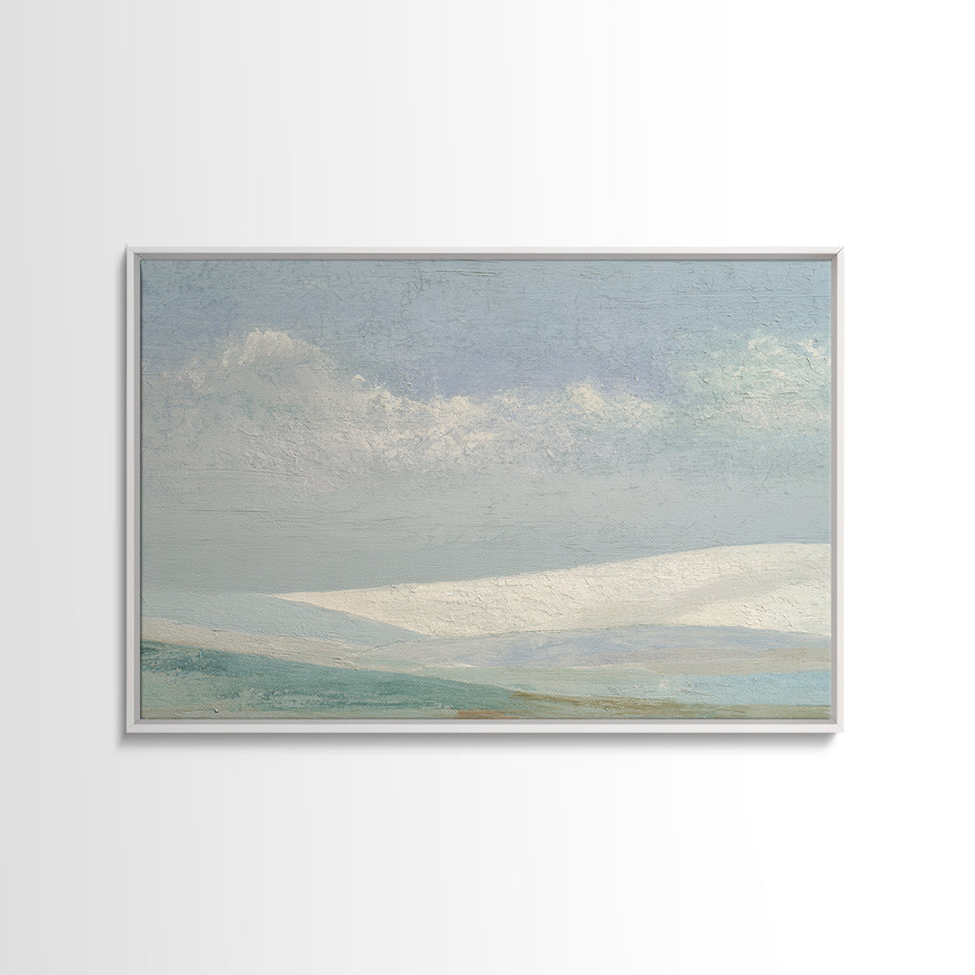 Coastal Shells and Water Study Framed Canvas Print, Medical Office Art, Art Print, Office Decor, Fine Art, Calm, Printable Art, MOA-3x2-96