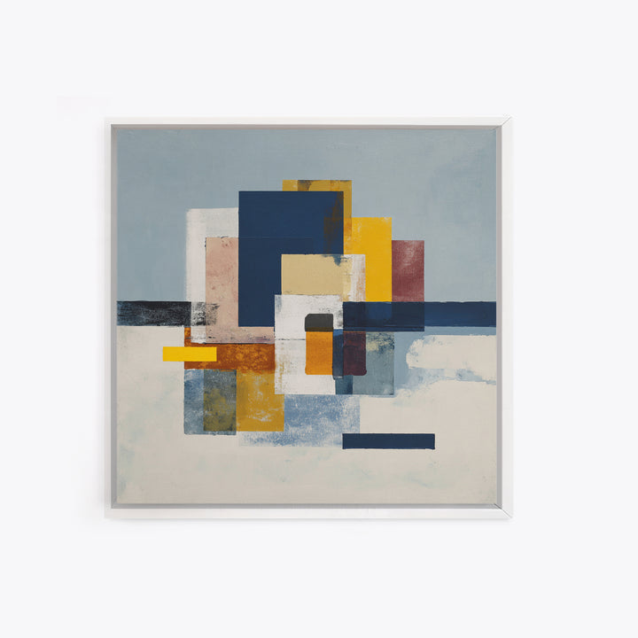 Bold Abstract Composition Framed Canvas Print, Modern Art, Art Print, Living Room Decor, Abstract Art, Modern, MOD-1x1-73