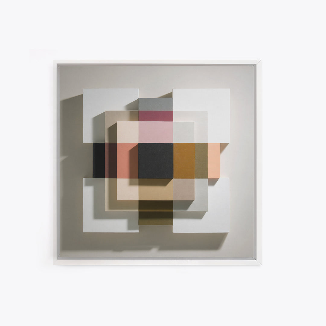 Minimal Sculpture Shapes Painted Framed Canvas Print, Modern Art, Canvas, Living Room Decor, Fine Art, Modern, Boho Wall Art, MOD-1x1-8