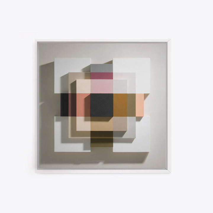 Minimal Sculpture Shapes Painted Framed Canvas Print, Modern Art, Canvas, Living Room Decor, Fine Art, Modern, Boho Wall Art, MOD-1x1-8