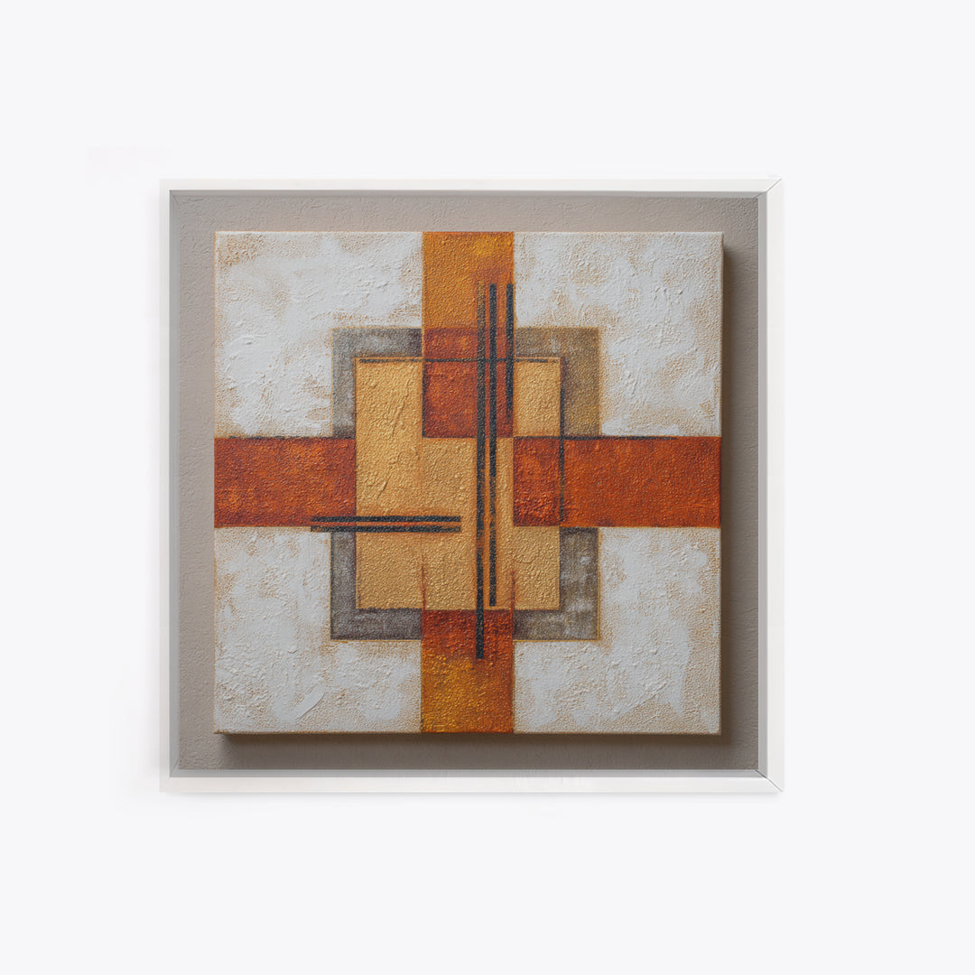 Urban Window Grid Transformed into Abstraction Canvas Print, Modern Art, Mid Century Modern Art, Living Room Decor, Modern, MOD-1x1-84