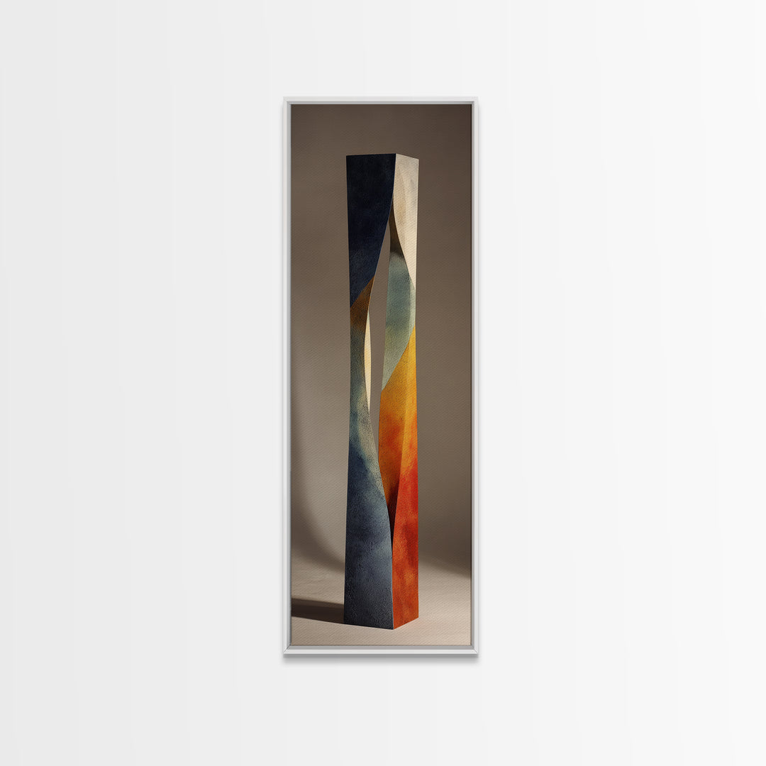 Minimal Sculpture Shapes Painted Framed Canvas Print, Modern Art, Luxury Decor, Living Room Decor, Modern, Digital Art, MOD-1x3-20