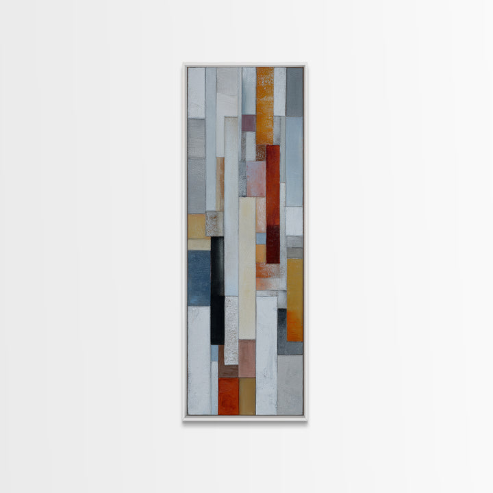Urban Window Grid Transformed into Abstraction Canvas Print, Modern Art, Wall Art, Living Room Decor, Abstract Art, Modern, MOD-1x3-48