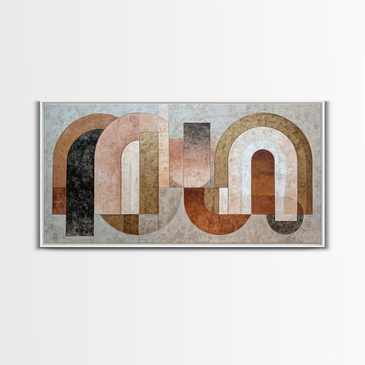 Architectural Arch Composition Framed Canvas Print, Modern Art, Digital Prints, Living Room Decor, Abstract Art, Modern, MOD-2x1-65