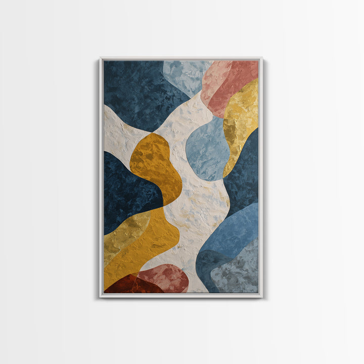 Large Marble Texture Abstract Framed Canvas Print, Modern Art, Boho Decor, Living Room Decor, Abstract Art, Modern, Wall Decor, MOD-2x3-48