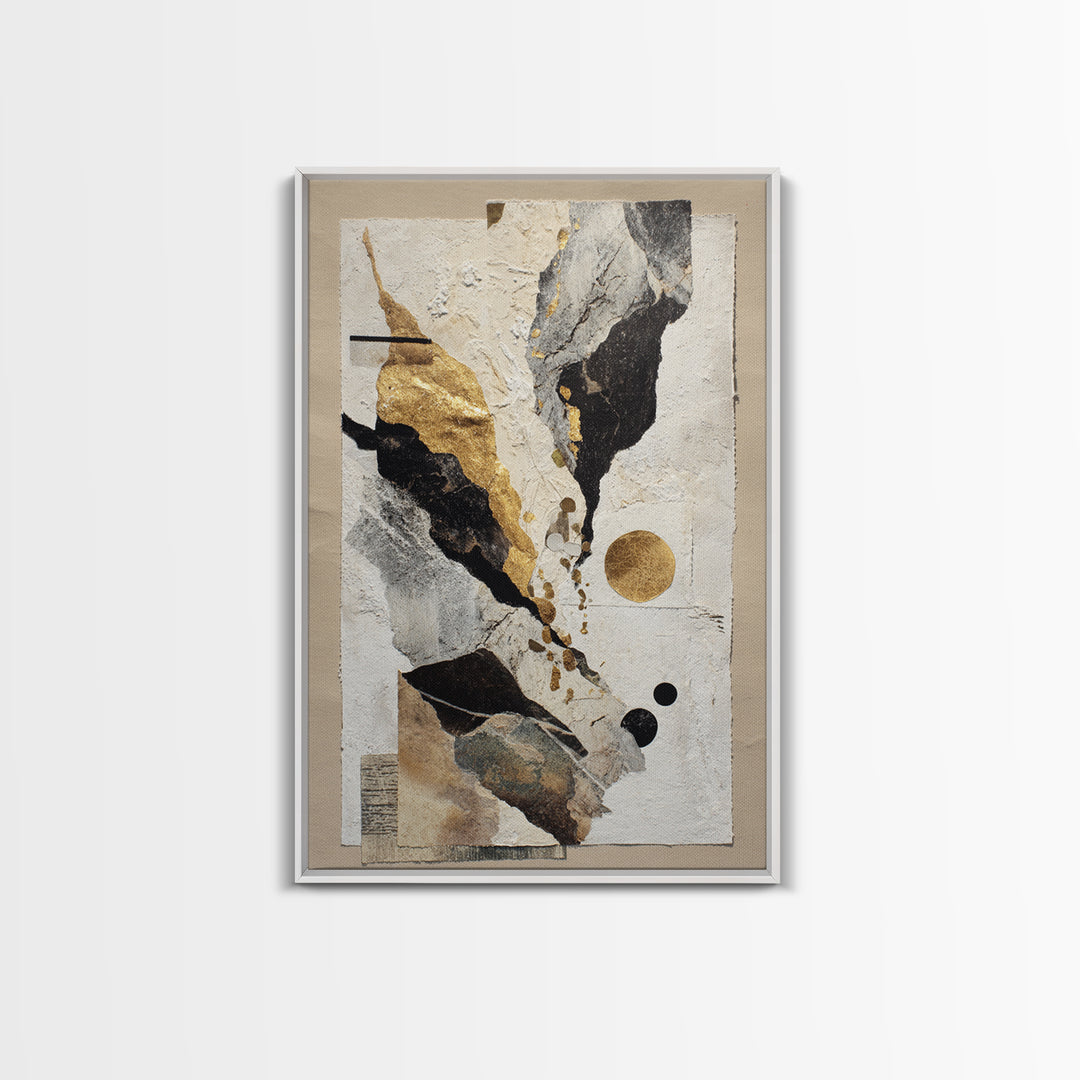 Abstract Circular Forms Framed Canvas Print, Modern Art, Room Decor, Living Room Decor, Fine Art, Modern, Mid Century Modern, MOD-2x3-51