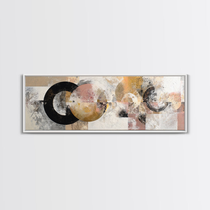 Abstract Circular Forms Canvas Print, Modern Art, Above Bed Decor, Living Room Decor, Abstract Art, Modern, Textured Painting, MOD-3x1-11