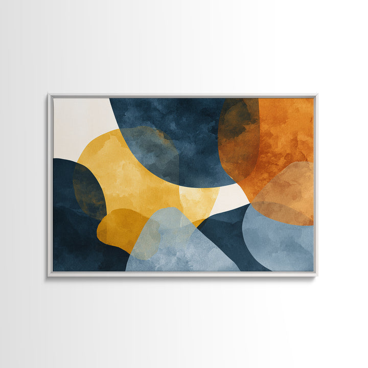 Bold Abstract Composition Framed Canvas Print, Modern Art, Abstract Wall Art, Living Room Decor, Modern, Neutral Decor, MOD-3x2-5