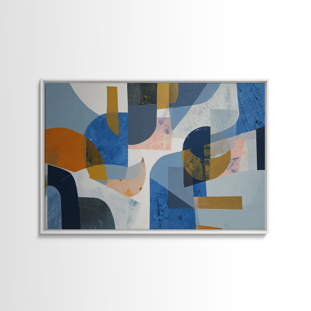 Bold Abstract Composition Framed Canvas Print, Modern Art, Gallery Decor, Living Room Decor, Abstract Art, Modern, MOD-3x2-77