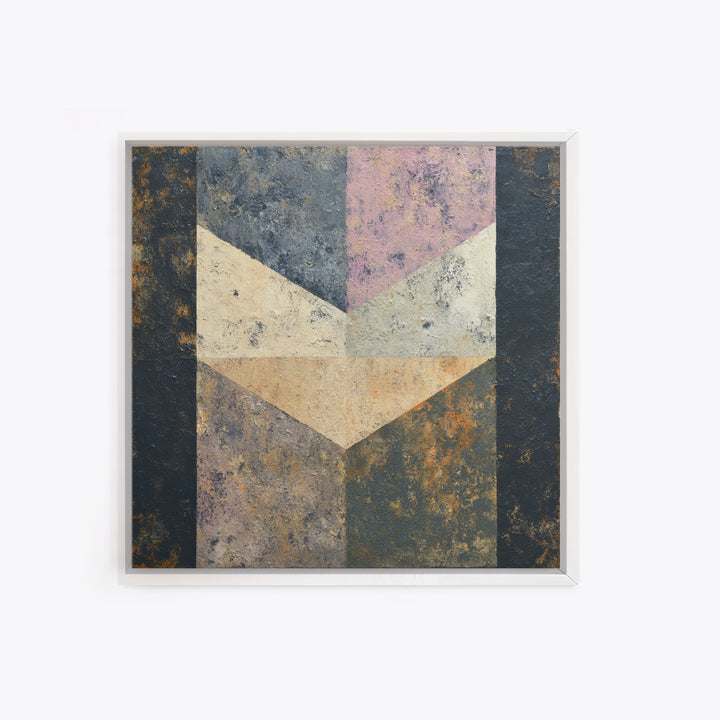 Blue Mountain Ridge Layers Framed Canvas Print, Monochrome Art, Living Room Decor, Oil Painting, Mono, Textured Wall Art, MON-1x1-48