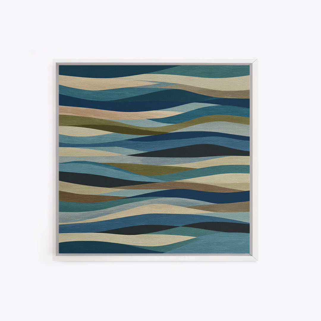 All Blue Ocean Abstraction Canvas Print, Monochrome Art, Neutral Decor, Living Room Decor, Fine Art, Mono, Home Decor, MON-1x1-49