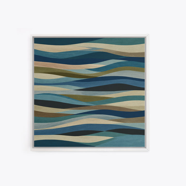 All Blue Ocean Abstraction Canvas Print, Monochrome Art, Neutral Decor, Living Room Decor, Fine Art, Mono, Home Decor, MON-1x1-49