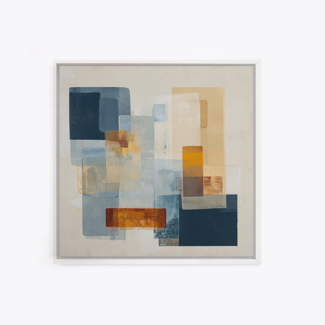 Cream on Cream Minimalist Forms Canvas Print, Monochrome Art, Moody Wall Art, Living Room Decor, Fine Art, Mono, MON-1x1-94