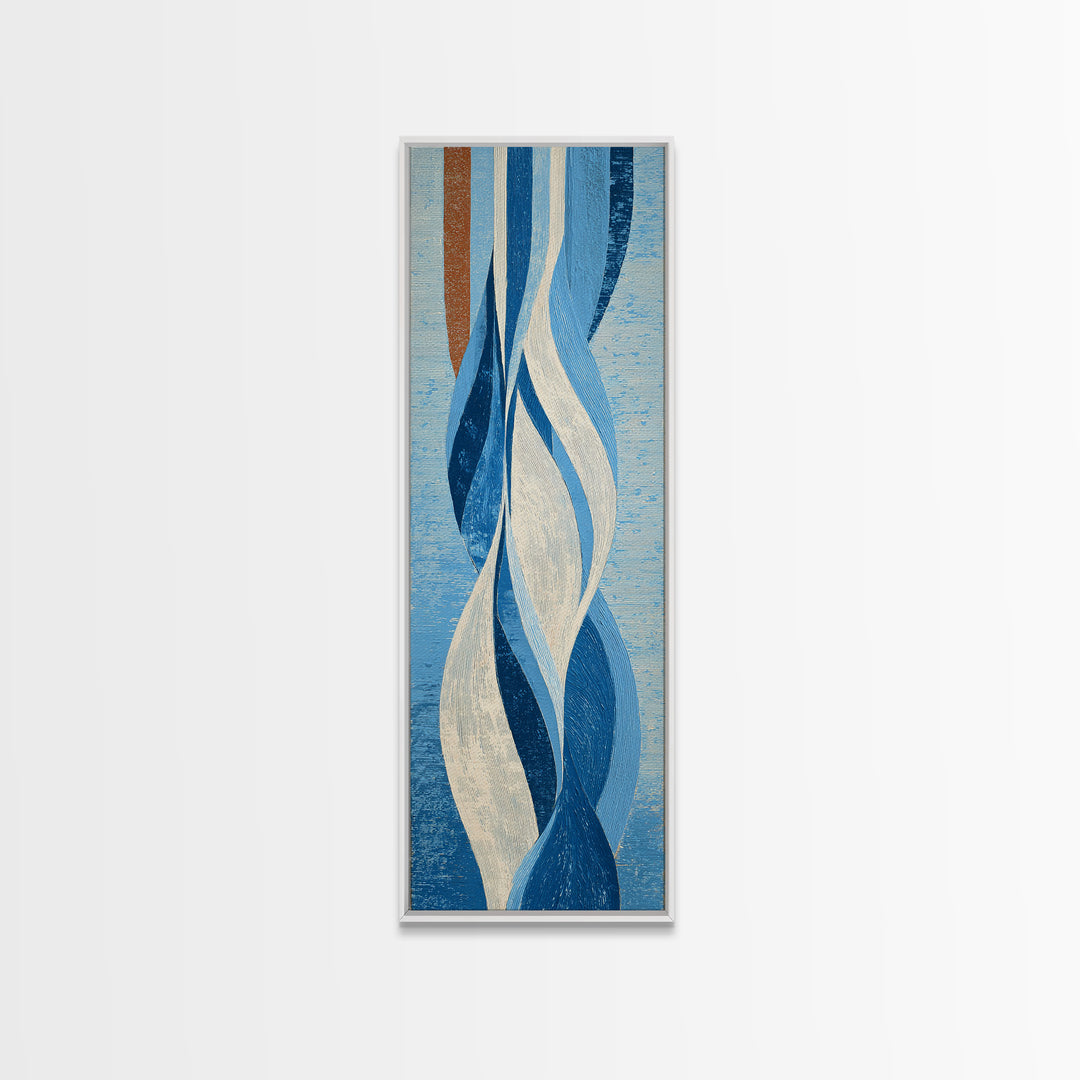 All Blue Ocean Abstraction Canvas Print, Monochrome Art, Fine Art Print, Living Room Decor, Oil Painting, Mono, Digital Prints, MON-1x3-13