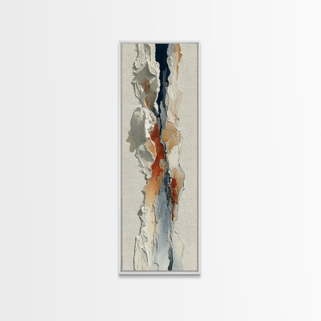Ivory White Plaster Texture Composition Canvas Print, Monochrome Art, Room Decor, Living Room Decor, Mono, Mid Century Modern, MON-1x3-17