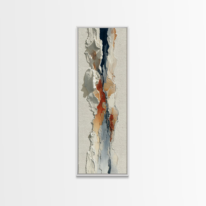 Ivory White Plaster Texture Composition Canvas Print, Monochrome Art, Room Decor, Living Room Decor, Mono, Mid Century Modern, MON-1x3-17