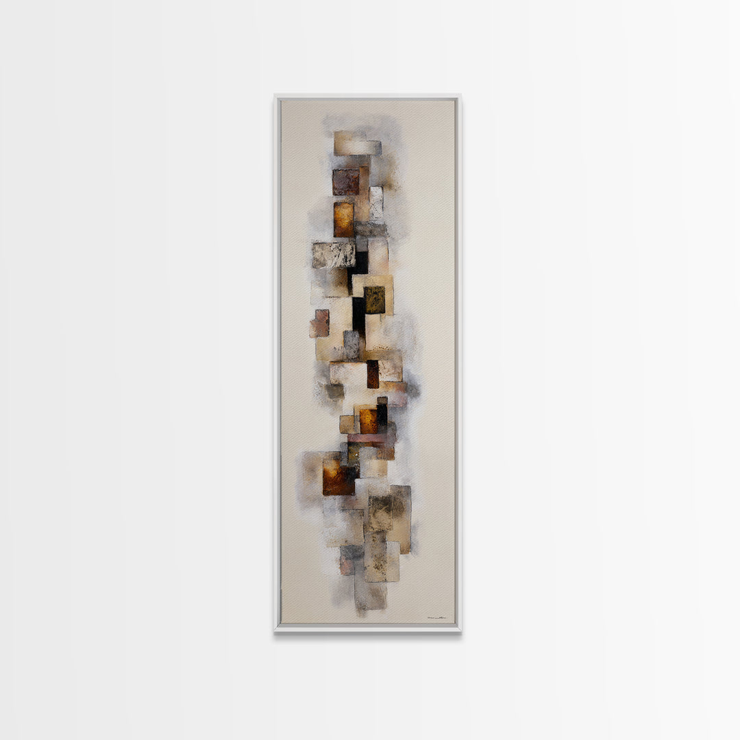 Black Ink Abstract Canvas Print, Monochrome Art, Wallpaper Mural, Living Room Decor, Fine Art, Mono, Textured Painting, MON-1x3-18