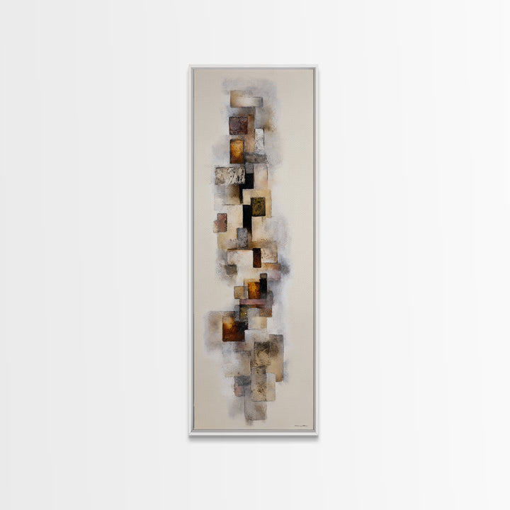 Black Ink Abstract Canvas Print, Monochrome Art, Wallpaper Mural, Living Room Decor, Fine Art, Mono, Textured Painting, MON-1x3-18