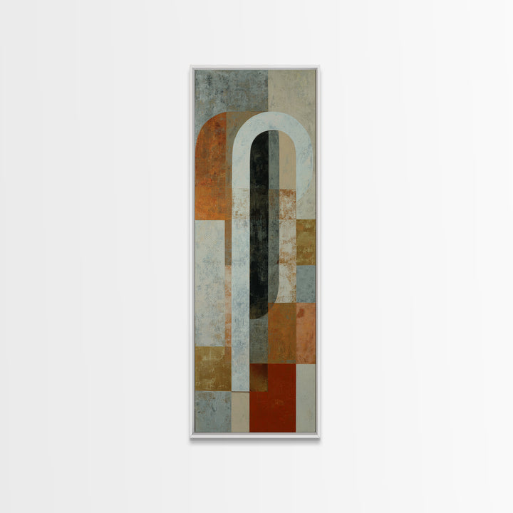 Gray Architectural Arch and Shadow Study Canvas Print, Monochrome Art, Unique Wall Art, Living Room Decor, Fine Art, Mono, MON-1x3-22