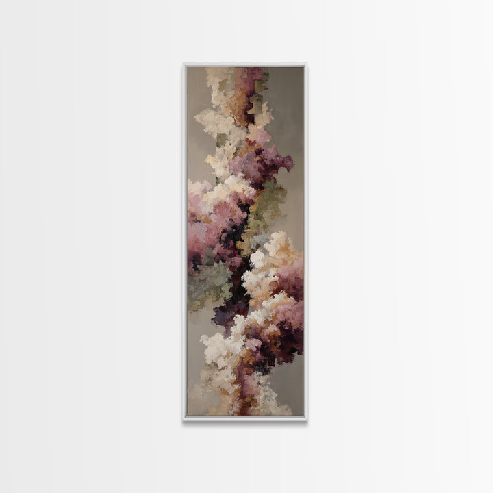 All Pink Cloudscape Framed Canvas Print, Monochrome Art, Luxury Decor, Living Room Decor, Fine Art, Mono, Printable Wall Art, MON-1x3-24