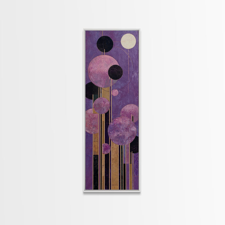Purple Night Sky Canvas Print, Monochrome Art, Living Room Decor, Oil Painting, Mono, Apartment Decor, Printable Art, MON-1x3-27