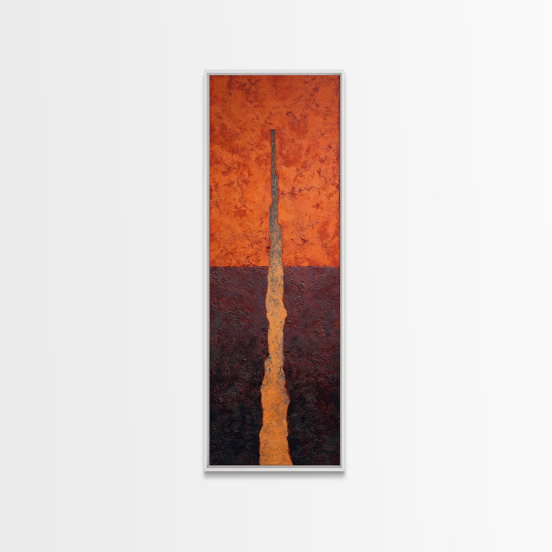 Burnt Orange Canyon Abstraction Canvas Print, Monochrome Art, Room Decor, Living Room Decor, Fine Art, Mono, Mid Century Modern, MON-1x3-28