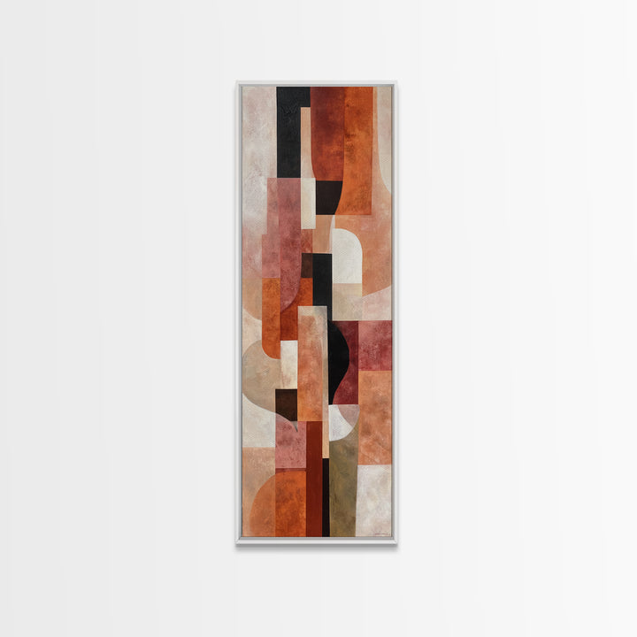 Burnt Orange Canyon Abstraction Framed Canvas Print, Monochrome Art, Home Decor, Living Room Decor, Mono, Bedroom Decor, MON-1x3-52